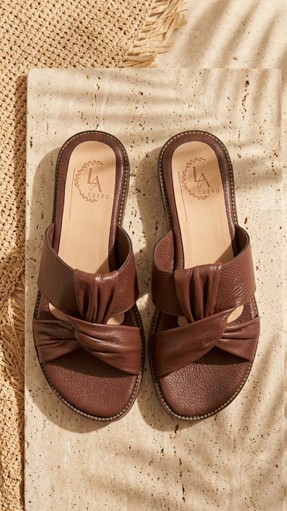 SANDALIA PLANA 100% CUERO Ref Ariel