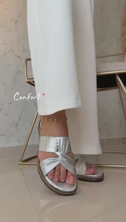 SANDALIA PLANA 100% CUERO Ref Ariel